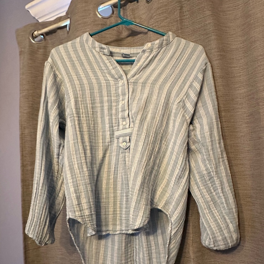 Striped peasant shirt